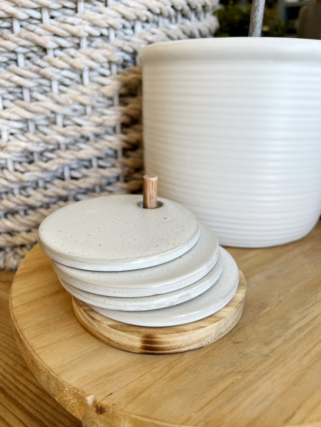 Stoneware Coaster Set