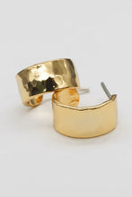 Load image into Gallery viewer, 24K Perfect Love Hammered Hoops
