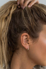 Load image into Gallery viewer, 18K Crystal Huggie earrings
