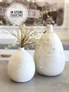 Textured Cream Vases