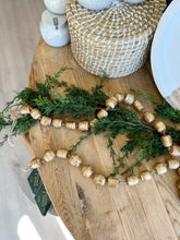 Load image into Gallery viewer, 72&quot; Chunky Wood Gold Finish Garland
