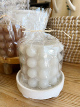 Load image into Gallery viewer, 4&quot; Round Hobnail Pillar Candle
