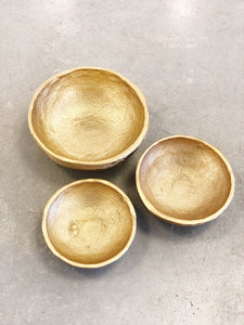 Gold Cast Aluminum Bowl