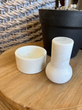 Load image into Gallery viewer, White Marble Mortar &amp; Pestle Set

