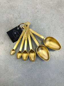 Gold Stainless Measuring Spoon Set
