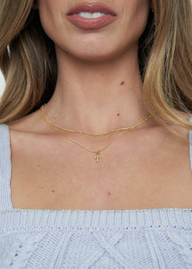 24K Shiny Cross Necklace