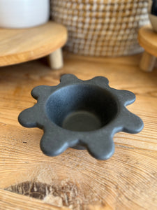 Black Flower Shaped Bowl