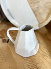 Load image into Gallery viewer, Stoneware White Angled Pitcher
